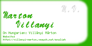 marton villanyi business card